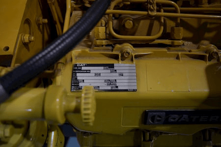 Dataplate on a Caterpillar Engine